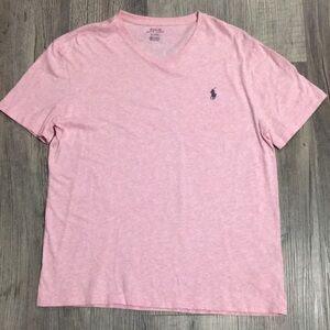 Polo by Ralph Lauren Pink V-Neck Men's Shirt